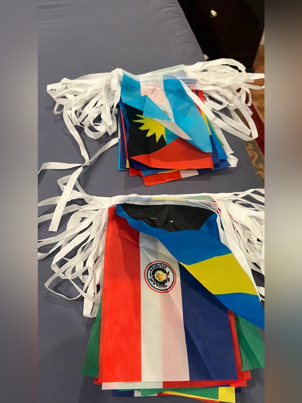 3 Multicolor  strings of International Flag - Party Decor about 94 Flags Total
